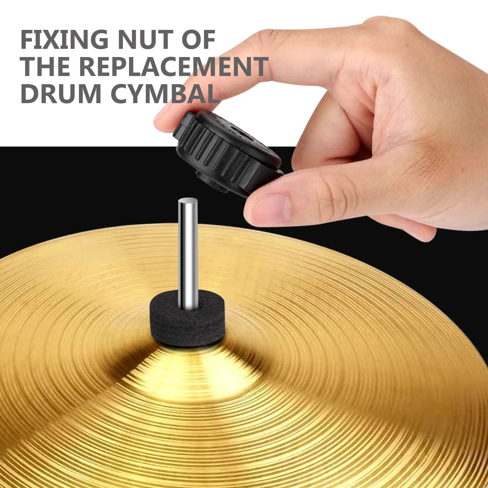 5PCS Mixer Stand Cymbal Quick Release Cymbal Nuts,Quick-Set Cymbal Nut for Drum Kit, Replacement Parts