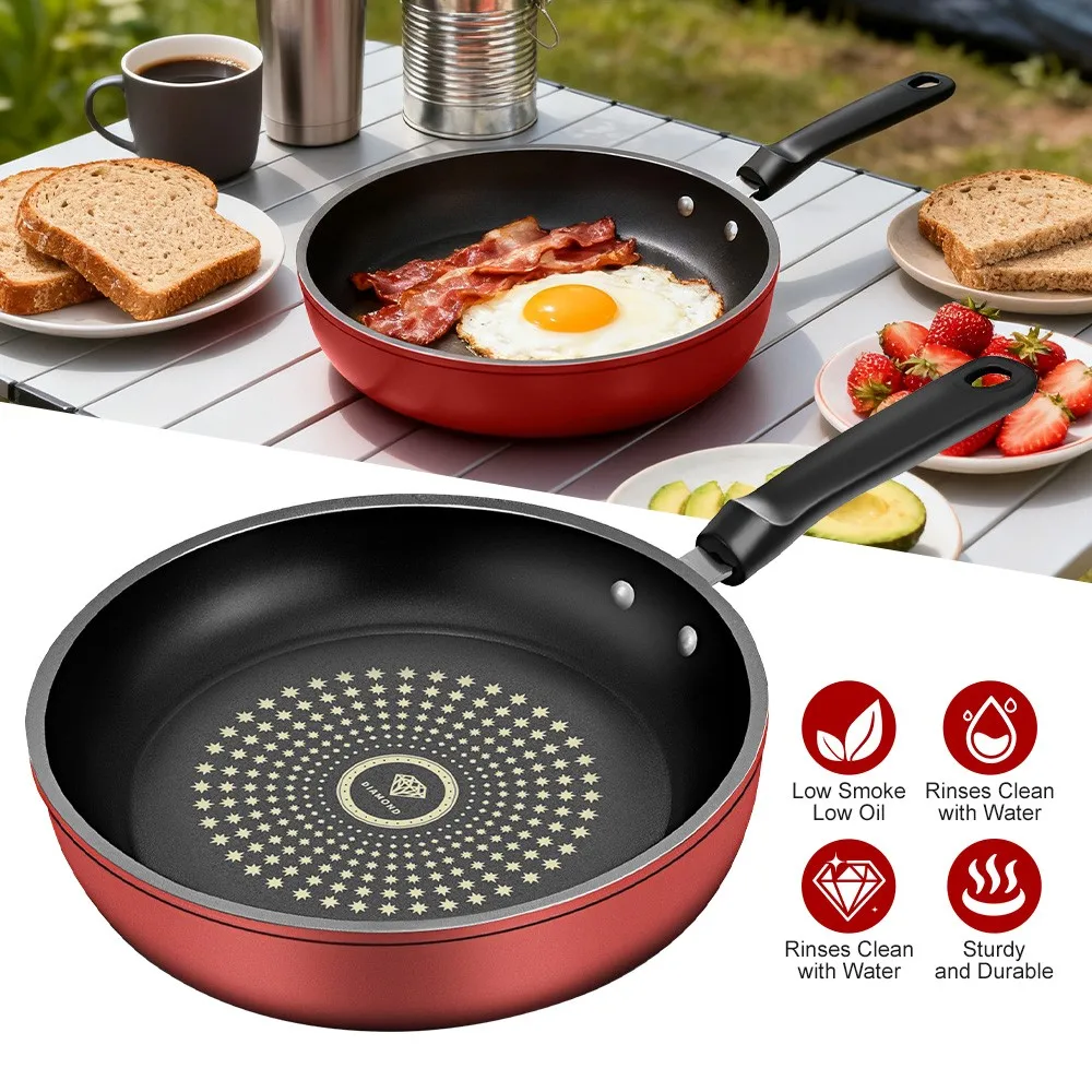 

9.4-inch non-stick pan with food-grade stainless steel mesh non-stick layer