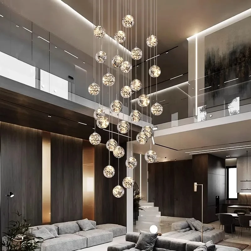 New models Nordic  Home Decoration Stair Chandelier Living room and Dining room Pendant Lights  Ceiling light indoor Lighting