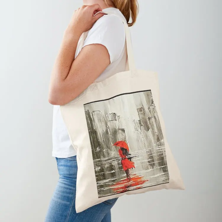 Cold Rain, Warm Heart Tote Bag women bag the tote bag shoping Canvas