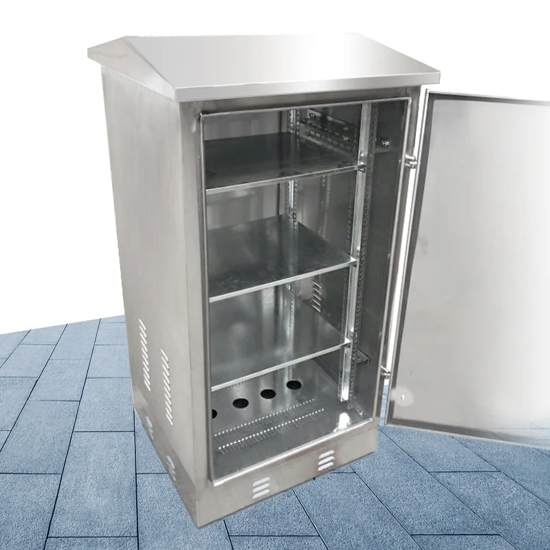 outdoor stainless steel network cabinet 24U outdoor waterproof weak current cabinet 1.2 meters exchange power amplifier cabi