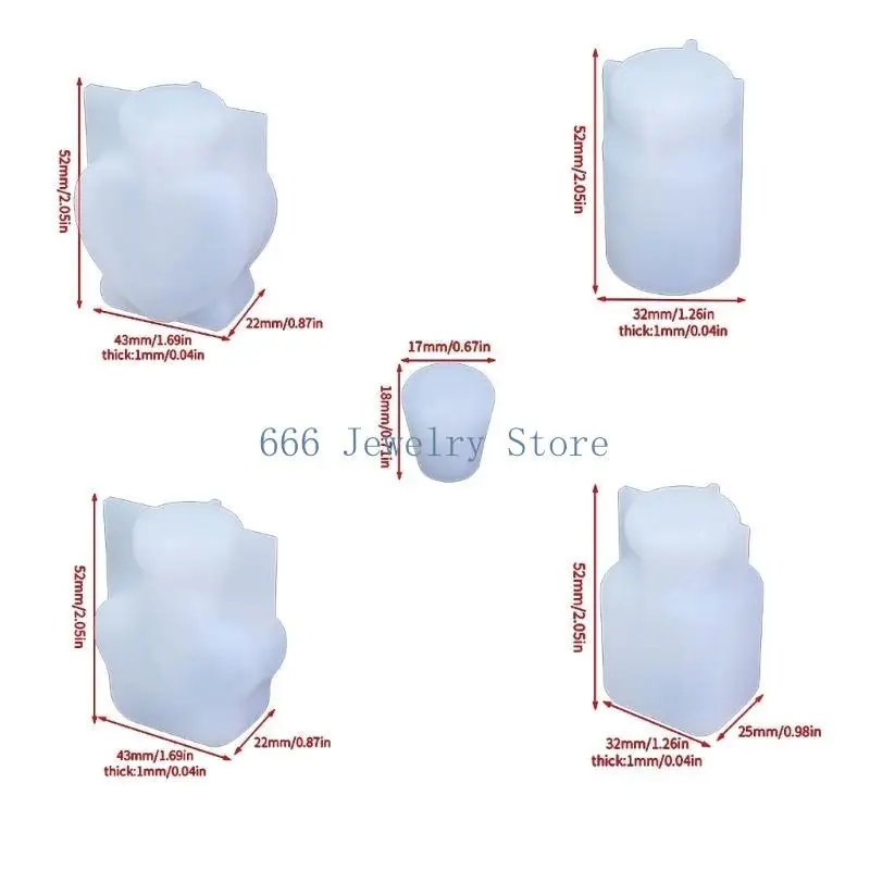 F2TD 7 قطعة متمنيا زجاجة الرمال المتحركة الانجراف زجاجات قالب على شكل قلب راتنجات الايبوكسي قوالب قالب من السيليكون لتقوم بها #6