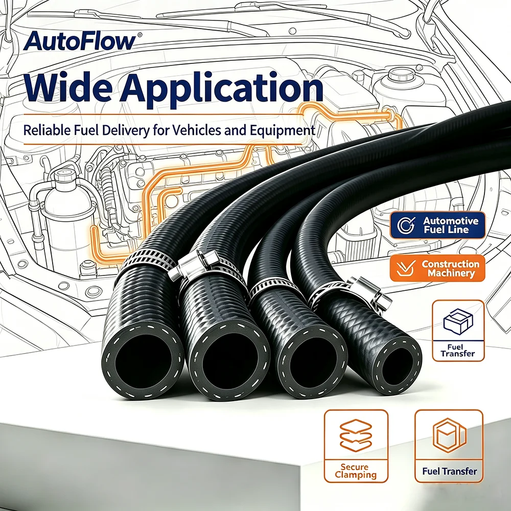 NBR Oil Resistant Fuel Line Hose for Car Motorcycle Truck Van Diesel Vacuum Durable 4-25mm ID