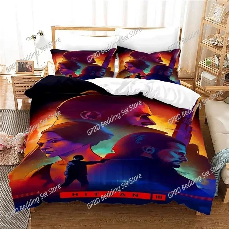 Game Hitman Killer Bedding Set For Bedroom Soft Modern Bedspreads Comefortable Kids Duvet Cover Quilt Cover And Pillowcase