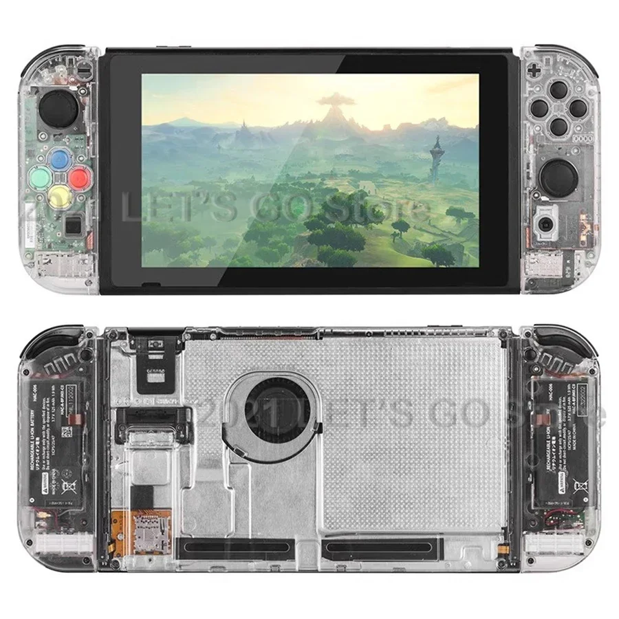 新しい Nintend スイッチ DIY 交換用ハウジングシェル透明ケースセット