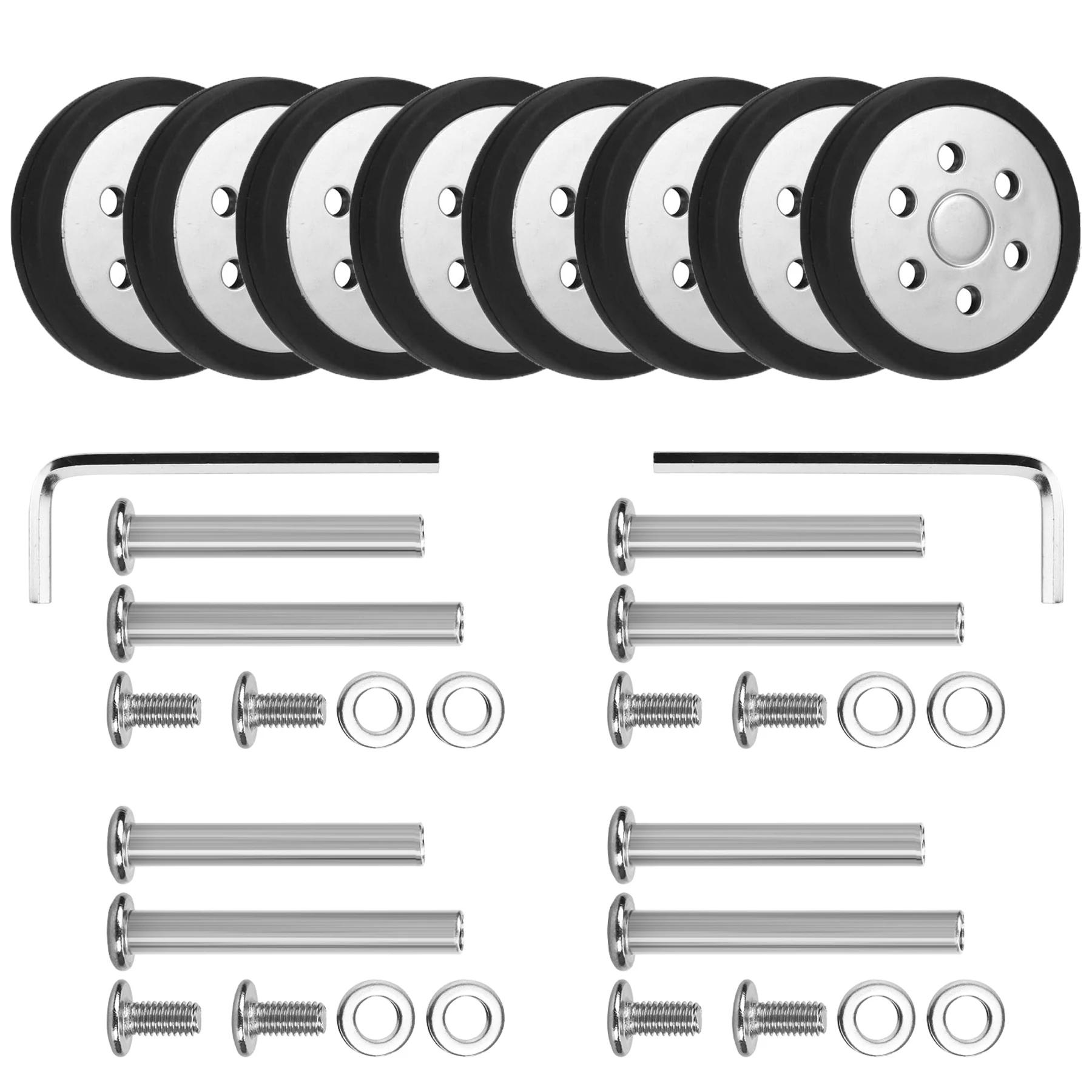 

8Pcs Replacement Wheel for Luggage Wear-resistant Trolley Repair Wheel Sliver Suitcase Wheels 60mm Luggage Caster Repair Parts