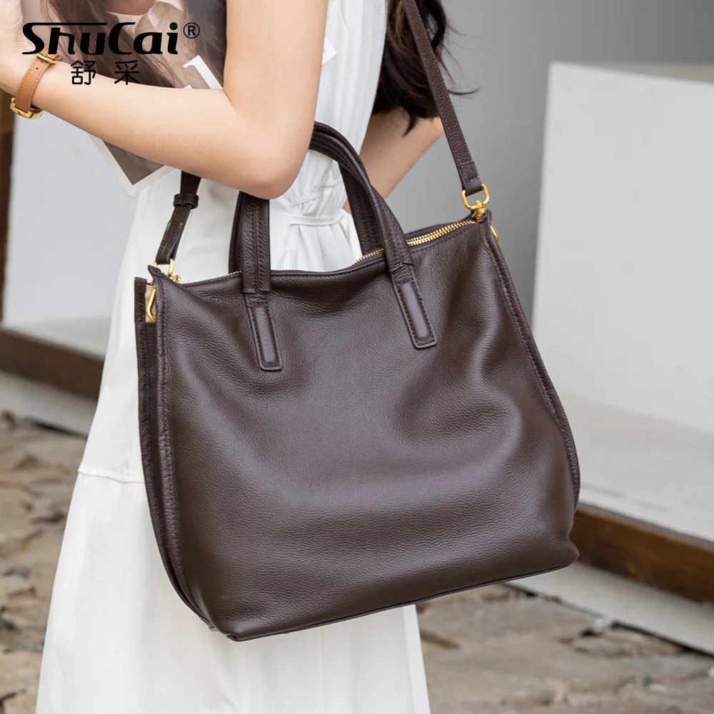 

Женская сумка-ведро из натуральной коровьей кожи через плечо, женская роскошная дизайнерская брендовая женская мягкая сумка из воловьей кожи для женщин