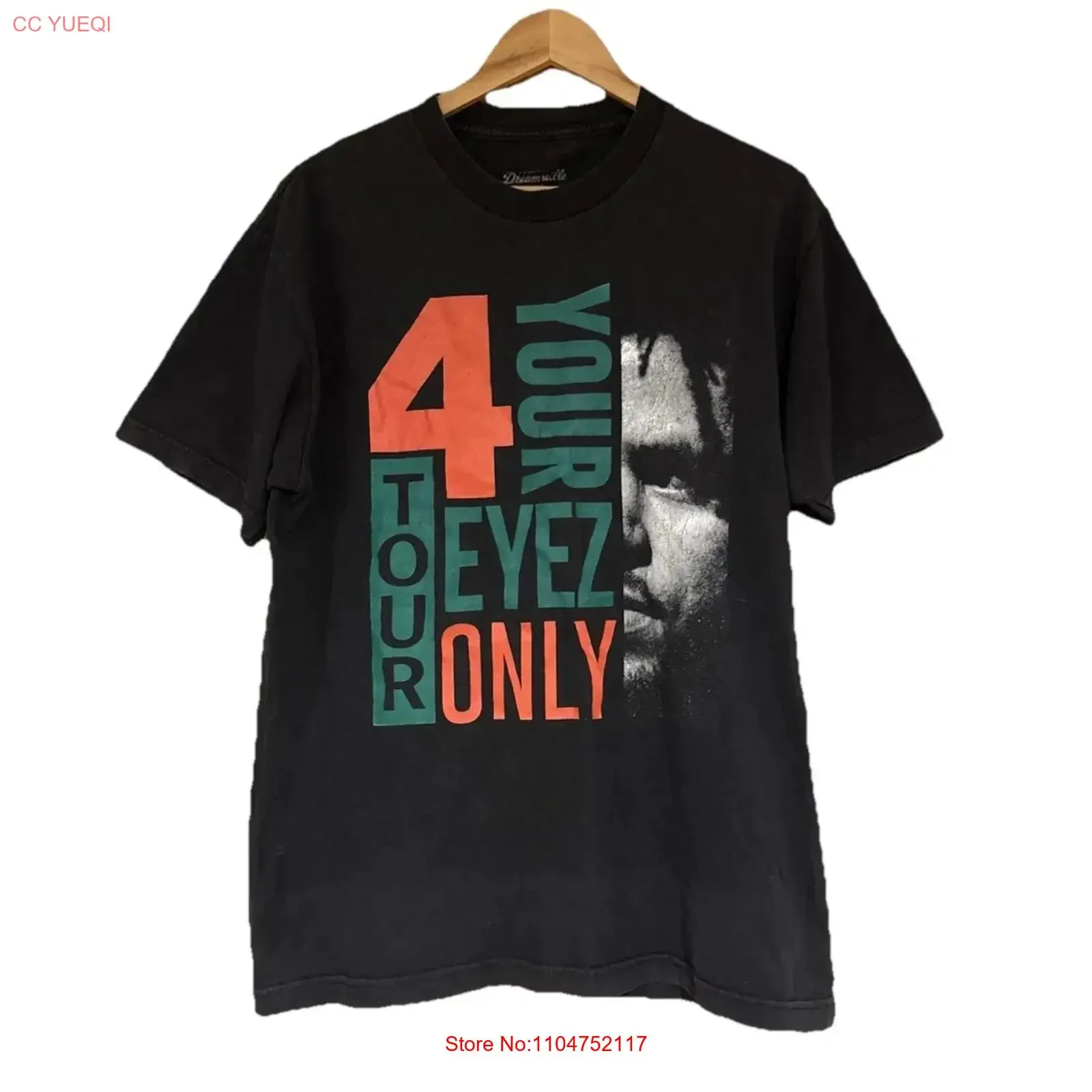 J Cole 4 Your Eyez Only World Tour Rap T Shirt Large Dreamville Hip hop vintage Washed Stretched homme Breathable