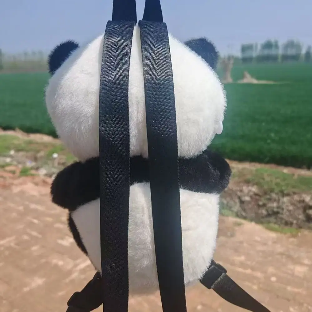 New Soft Panda Backpack Cartoon Adjustable Cartoon Animal Backpack Cute with Bamboo Shoot Doll Backpack for Kids