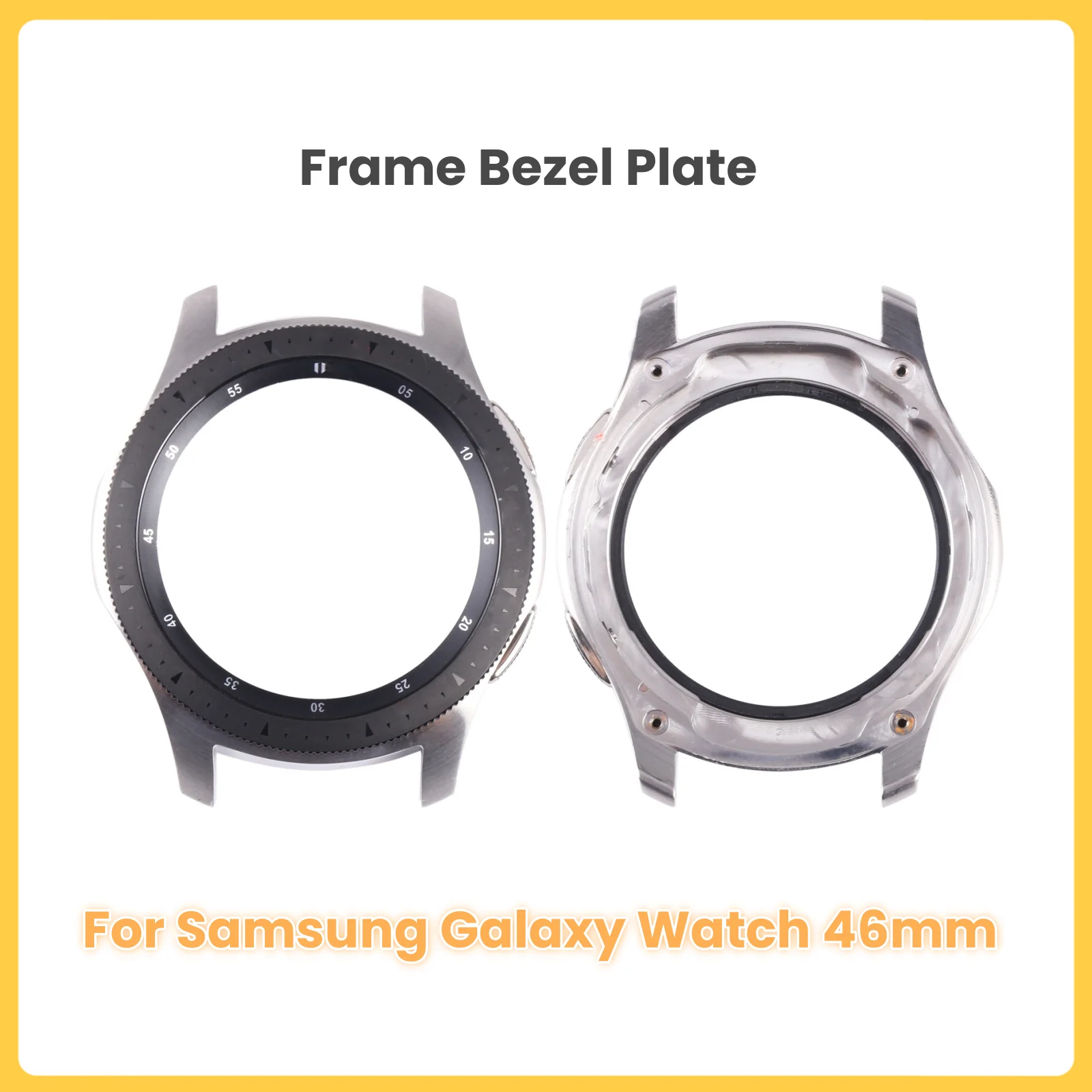 

LCD Screen Frame Bezel Plate for Samsung Galaxy Watch 46mm SM-R800 Watch Frame Repair Replacement Part