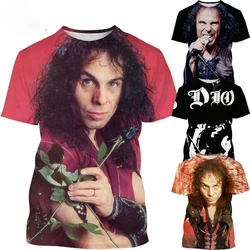 Summer New Rock Band Dio Pattern T-shirt 3D Printing Unisex Super Cool Casual Street Style Round Neck Short-sleeved T-shirt Top