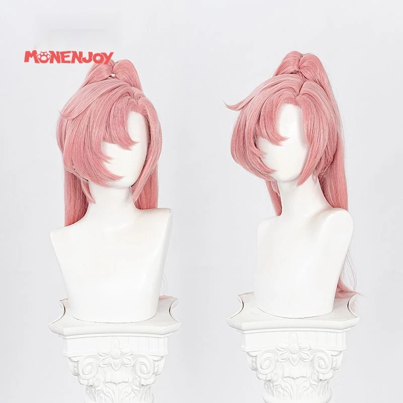 니콜 데마라 코스프레 가발 게임 Zenless Zone Zero 긴 핑크 컬 내열성 헤어 할로윈 파티 가발