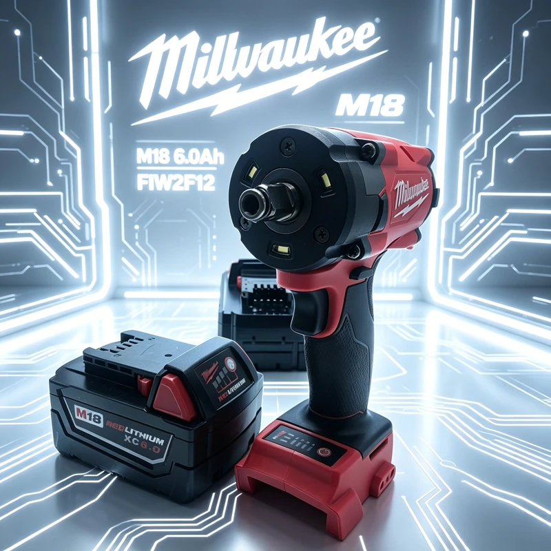 

100% Milwaukee M18 FIW212 18V 6.0Ah lithium battery impact wrench 8-11-1880 48-11-1860 48-11-1850 Power Tools Battery