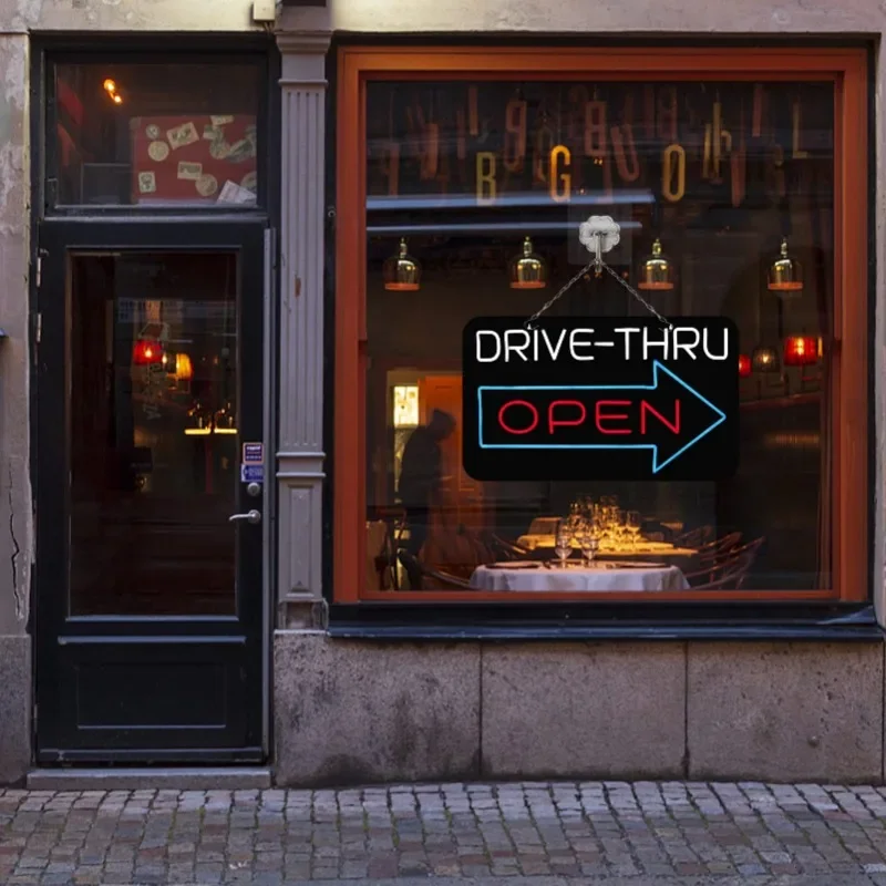 Sinal de Neon para Grande Unidade, Drive in Opening Neon Sign Adequado para Quartos de Parede, LED Cave Bars, Natal