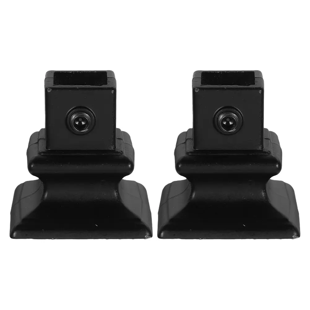 

2 Pcs Stair Handrail Accessories Railing Post Base Bracket Skirt Flange for Porch Iron