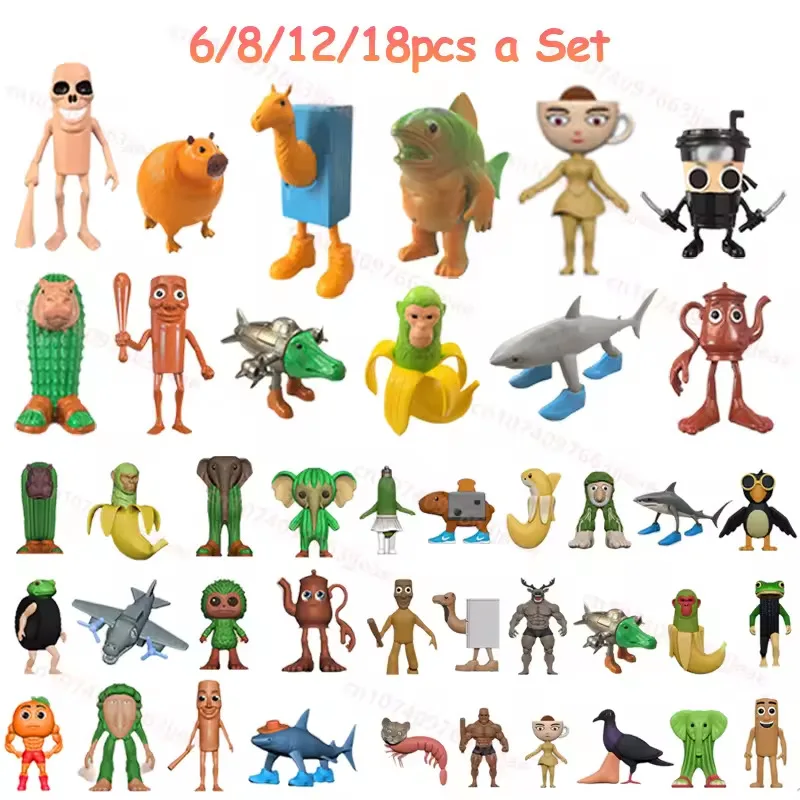 

Hot 3d Printed Tralalerotralala Tungtungtung Sahur Bombardinocrocodilo Action Figures Desktop Decor Collection Creative Toy Gift