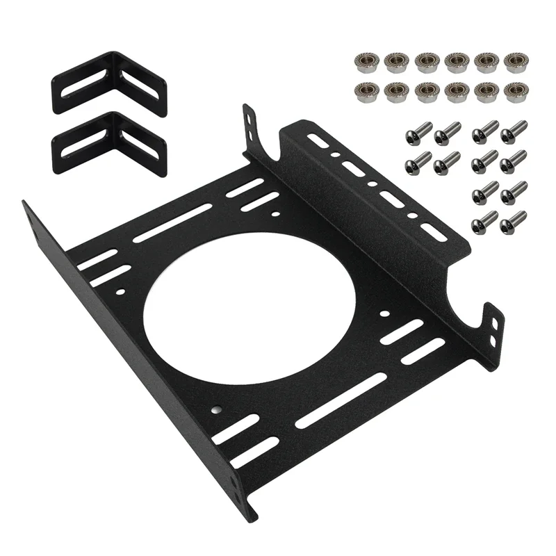 Universal  Oil Cooler 15 Row Mounting Bracket Kit Transmission Engine TRUST Style 262MM Aluminum Black