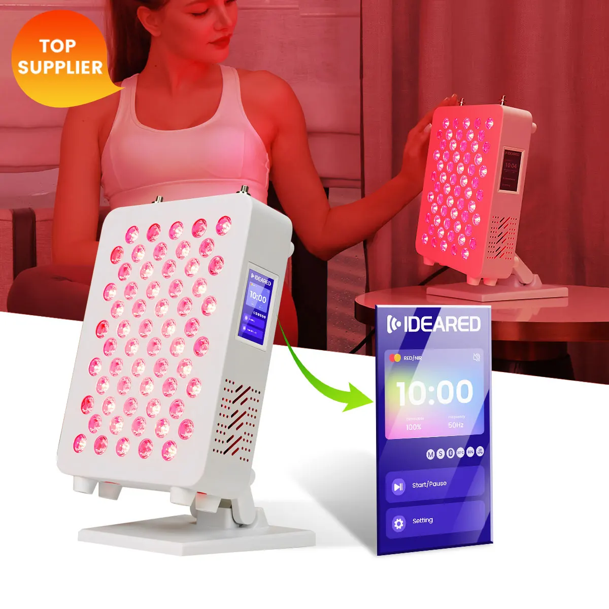 GOOD Medical Grade Portable 660nm 850nm Far Infrared Therapy Device Red Light Professional Therapy Panel Desktop