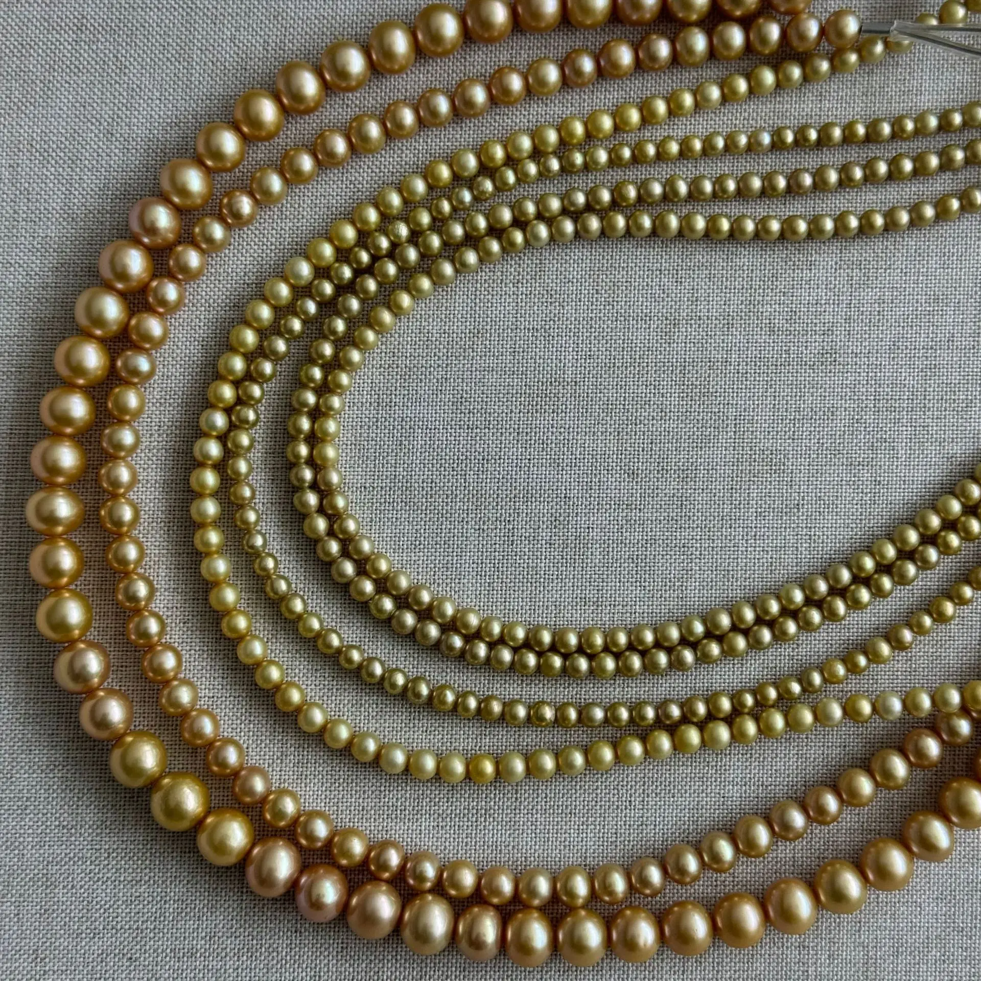 

Ожерелье из натурального золотистого пресноводного жемчуга диаметром 4–8 мм, сильный блеск, почти бездоганный, ювелирные изделия из жемчуга разных размеров, подарок