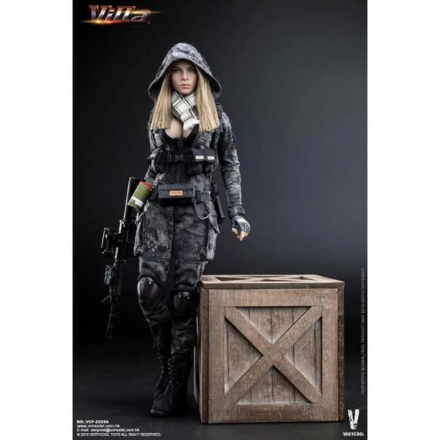 Original VERYCOOL VCF-2035A VCF-2035B VILLA Beautiful Sisters Police Black  Jungle Python Pattern Female Soldier Action Models - AliExpress