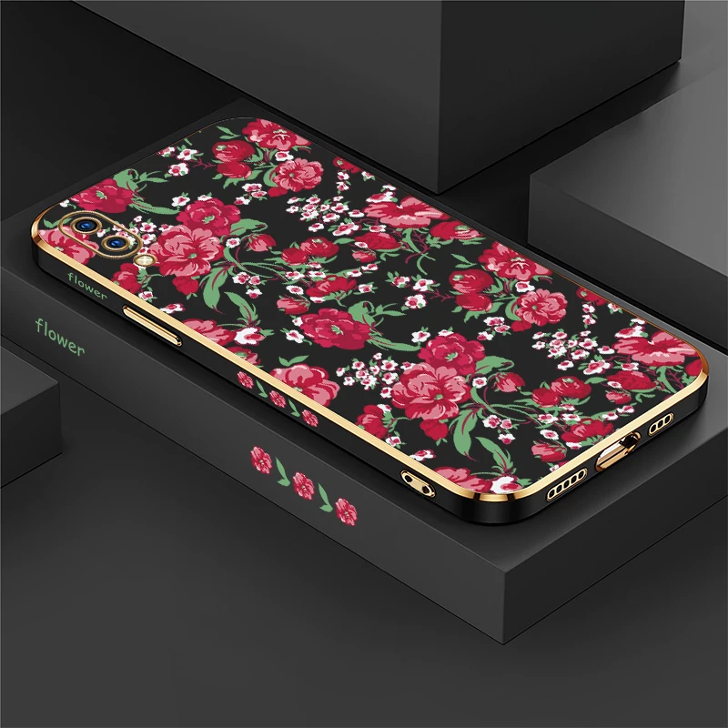 

Мягкий чехол с цветочным рисунком для Vivo Y30 Y33S Y28 Y30 Y30i Y31 2021 Y35 Y36 Y22 Y22S Y27 Y50 Y51 Y51A Противоударный чехол с покрытием