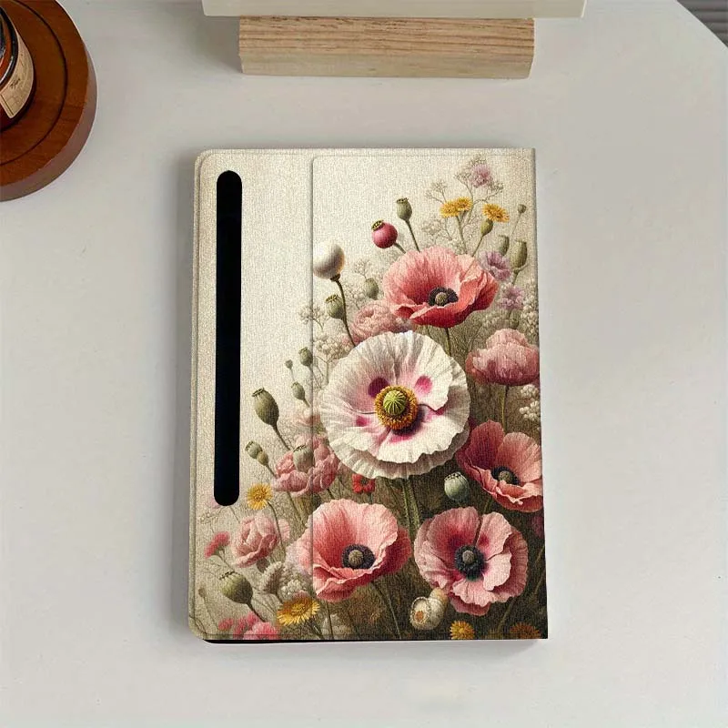 

Luminous Art Flower For Samsung Galaxy Tab S6 S7 S8 S9 S10 FE Plus Lite Soft Flexible Support Tablet Case Gift