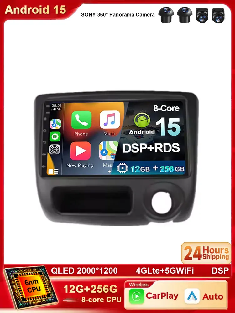 7 Inch Android 15 Autoradio Voor Toyota Vitz XP10 Yaris Platz Echo 1999-2005 Stereo Auto Carplay Autoradio GPS Navigatie DSP - afbeelding 2