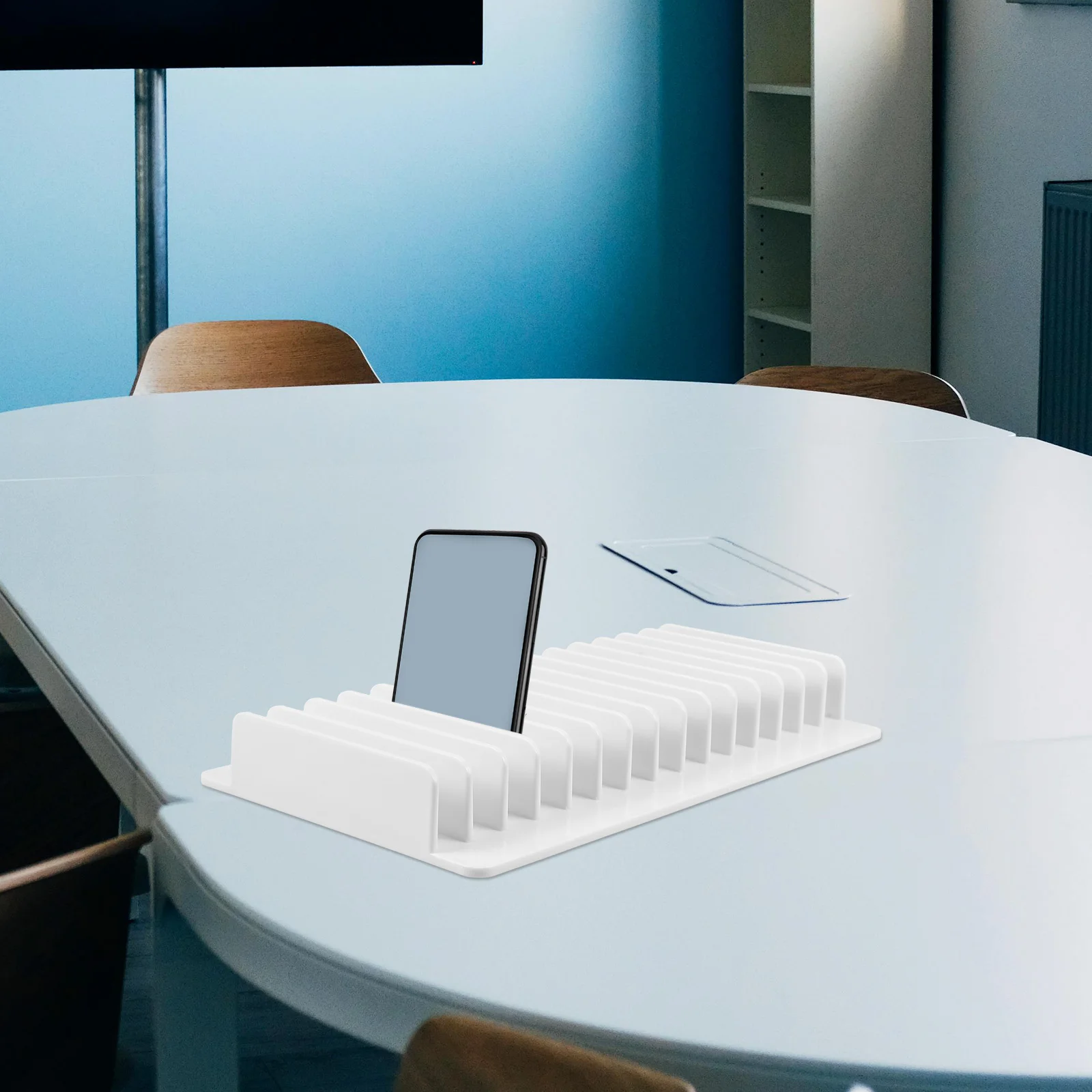 

Mobile Phone Storage Box Holder 15 Grid Organizer Headphones for Classroom Rack Desktop Office