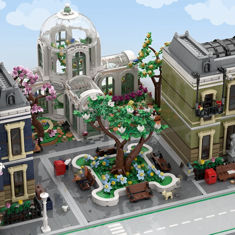 Street View Model Moc Building Bricks Relaxation Park Technology Modular Blocks Gifts Christmas Toys DIY Sets Assembly