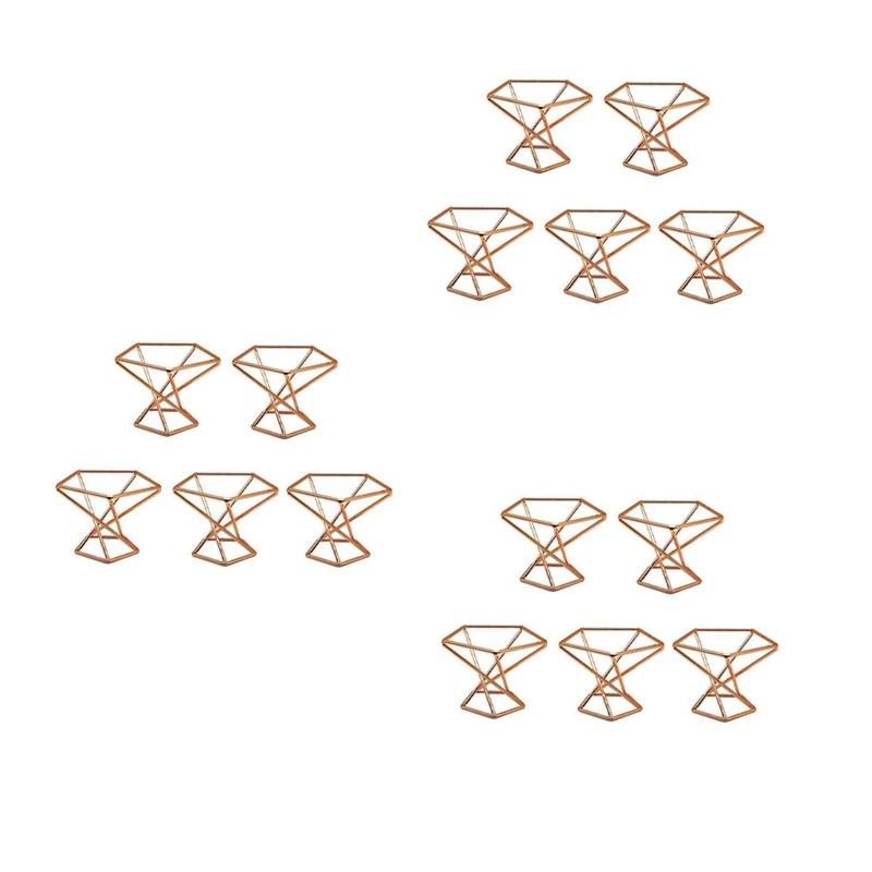 YWDZ-Pack 15 حامل نباتات هوائية حامل نباتات الهواء Tillandsias عرض حاوية نباتية لتنقية الهواء حامل السرخس الهوائي، ذهبي وردي #4