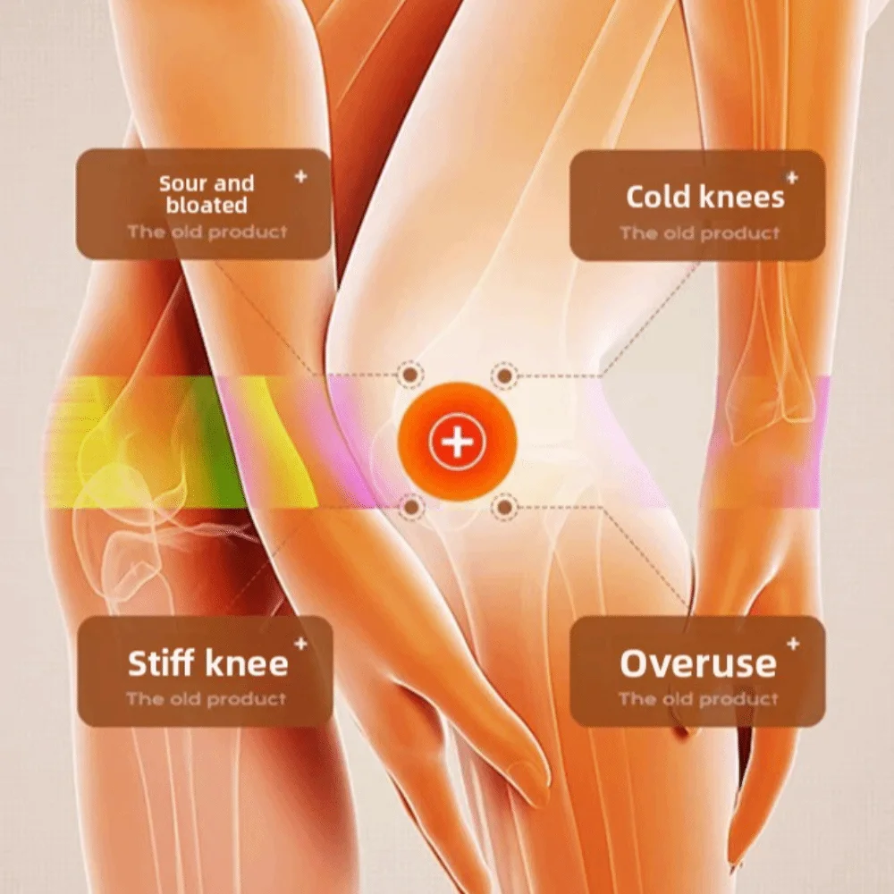 New Pain Relief Knee Massager 5 Heating Mode Muscle Relaxation Heated Knee Guards USB Recharging Knee Bandage Home Use