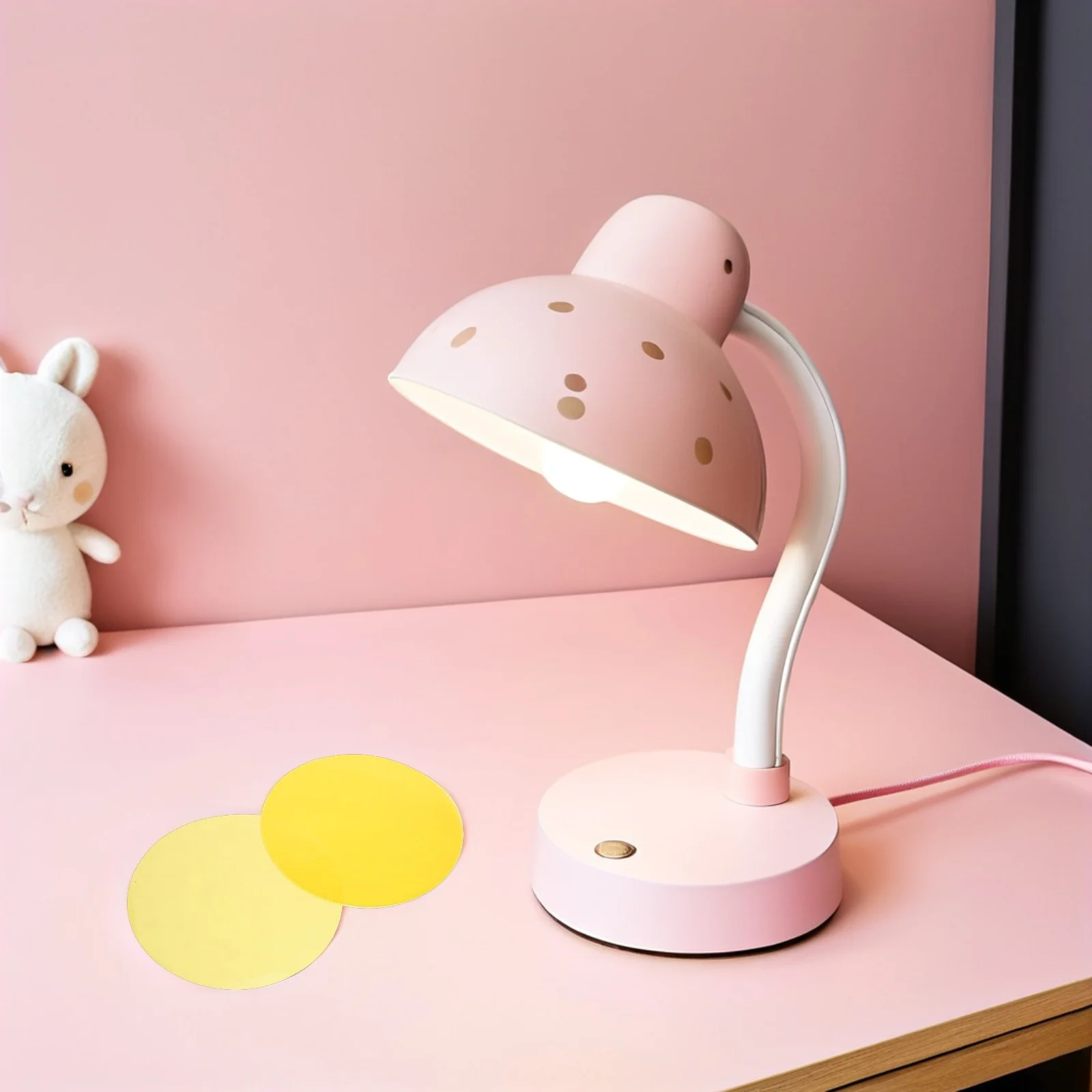 

10Pcs Gel Color Filters Yellow for Lights Warm Tone Correction Round Sheets Self Adhesive Film Photo Studio Home Ambiance