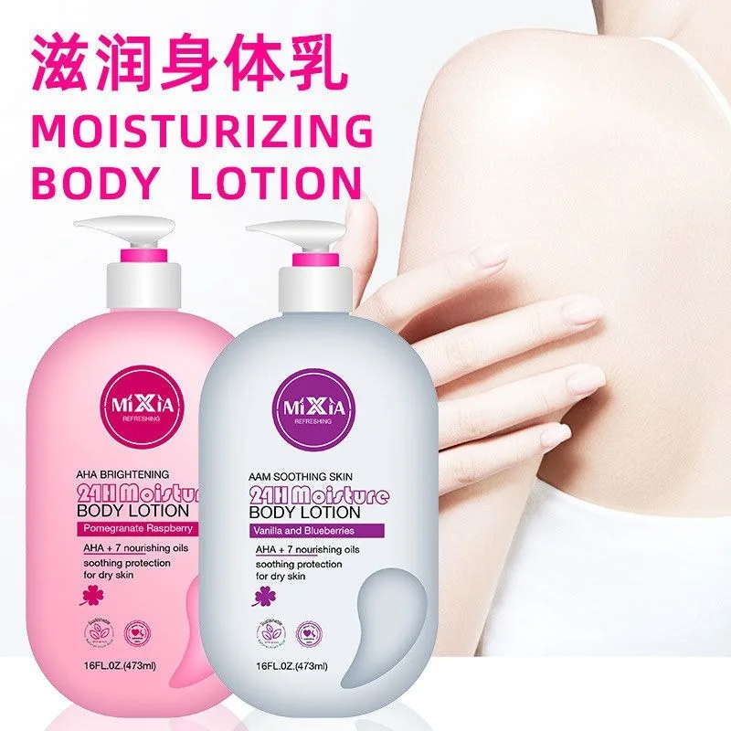 Hydrating AHA Body Cream for Glowing Skin - Long Lasting Fragrance Body Moisturizer, Deep Nourishing Non-Oily Lotion