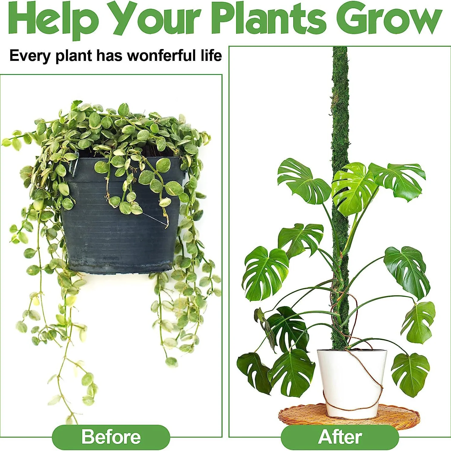 1pc Bendable Moss Pole for Plants Monstera Moss Poles for Climbing Plants  Plant Stakes for Indoor, Monstera Plant Support