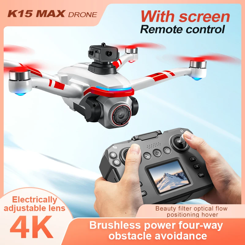 

K15 MAX Drone GPS 4K Professional 3-Axis PTZ HD Dual Camera 5G WIFI FPV 360° Laser Obstacle Avoidance Brushless Motor Dron Toy