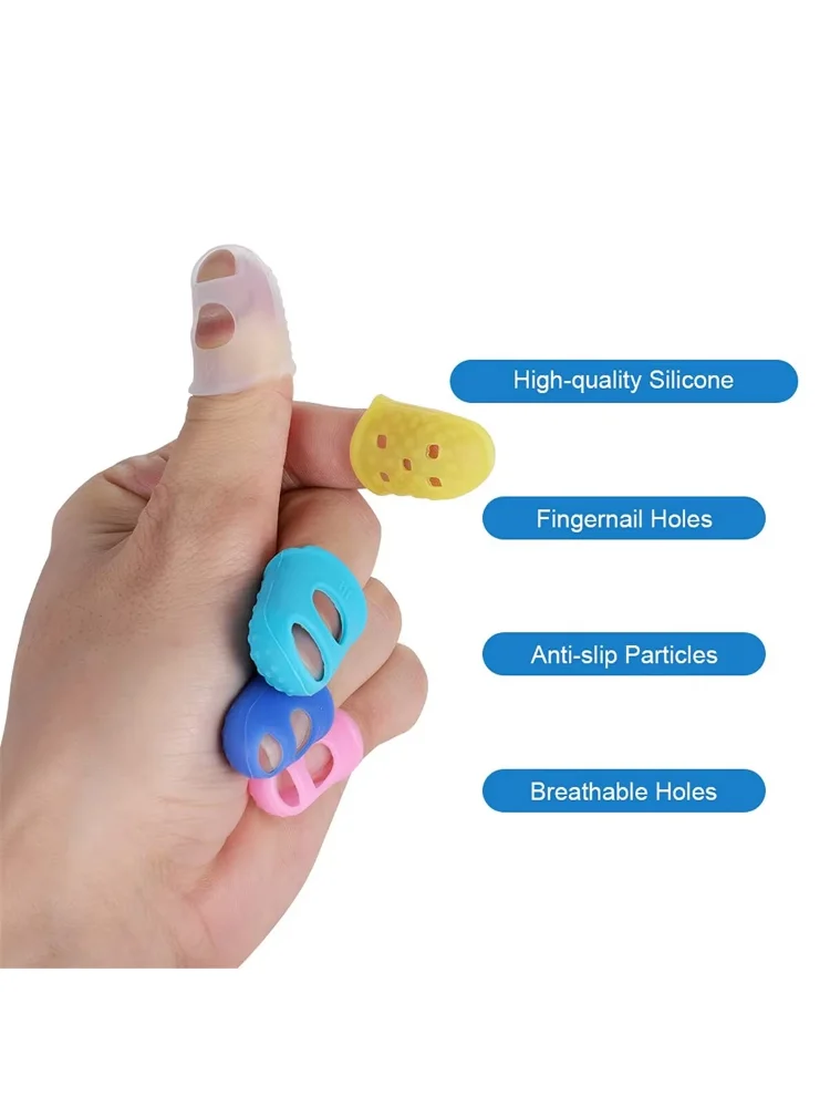 Guitar Fingertip Protectors 10 PCS Silicone Finger Guards