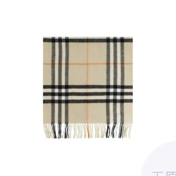 Burberry Cashmere Knit Scarves Unisex Beige 80910161