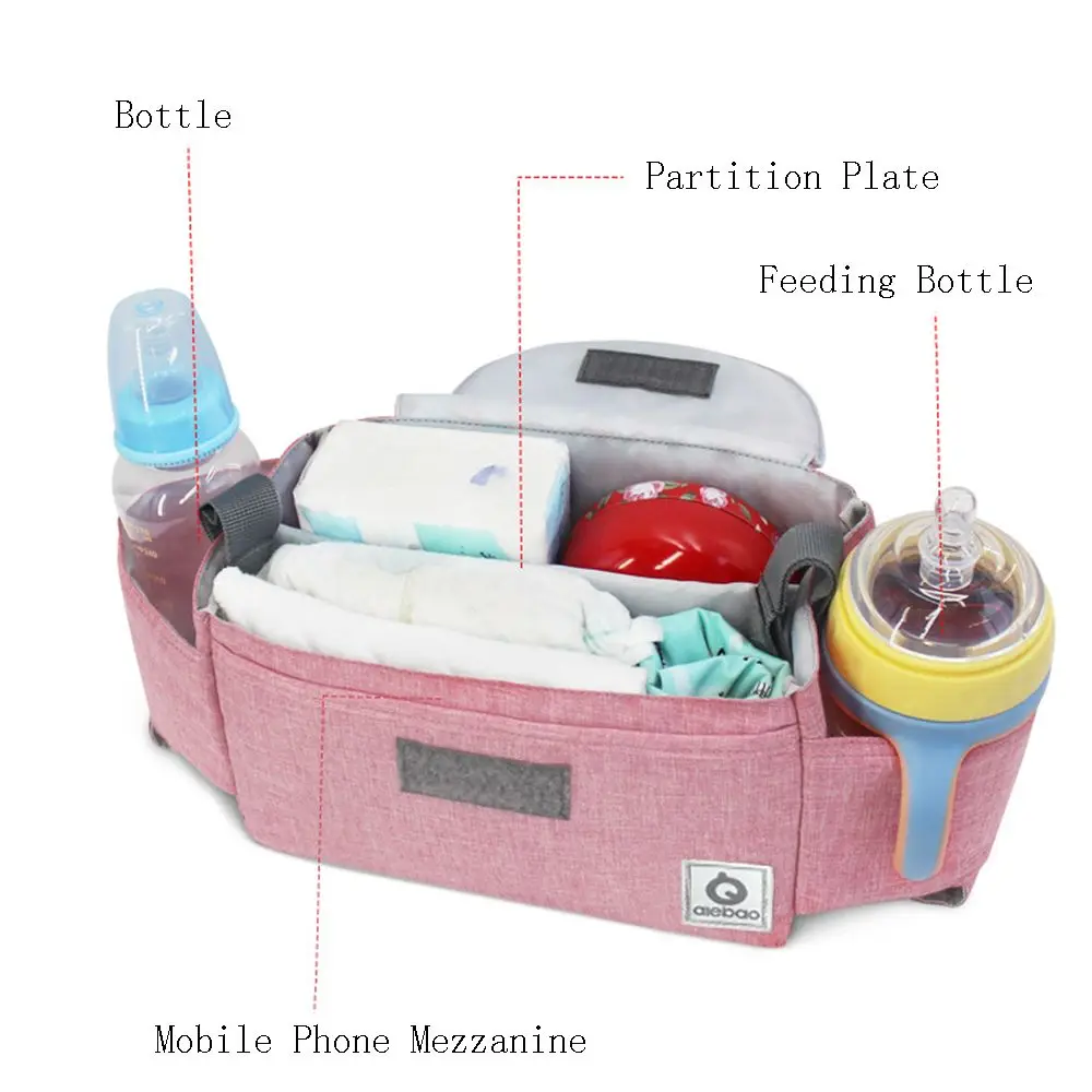 รูปแบบสี่เหลี่ยมขนมเปียกปูน Multi-Function กระเป๋าเก็บผ้าอ้อมกระเป๋าเดินทาง Pram Carriage กระเป๋ารถเข็นเด็กกระเป๋ารถเข็นเด็กกระเป๋า