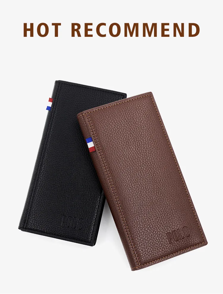 

New men's long wallet, simple business PU, 30% off men's wallet, multifunctional and multi slot bag