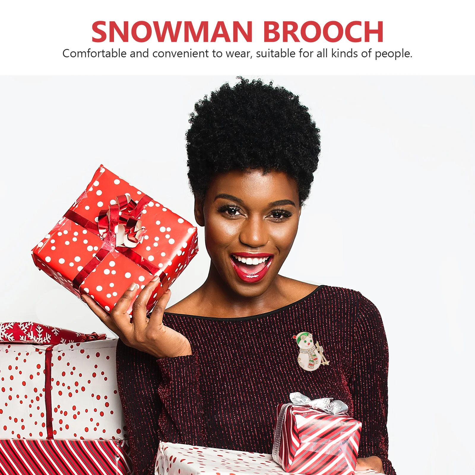 

2Pcs Snowman Brooches Christmas Costume Pin Alloy Collar Buttons Elegant Party Decorations Snowman Brooches Alloy Collar Buttons