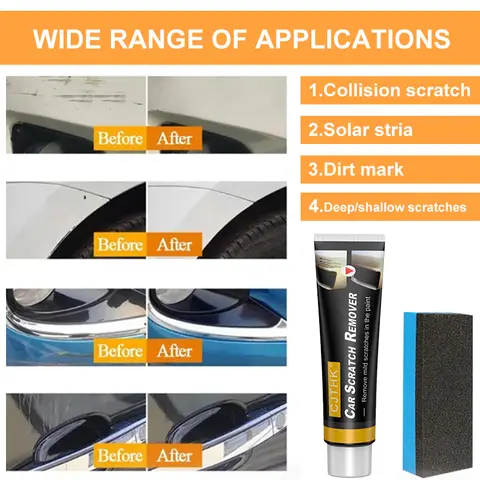 Car Scratch Remover Paint Care Tools Auto Swirl Remover Scratches Repair Polishing Auto Body Grinding Compound Anti Scratch Wax 6 best sales vinyl repair kit - №3