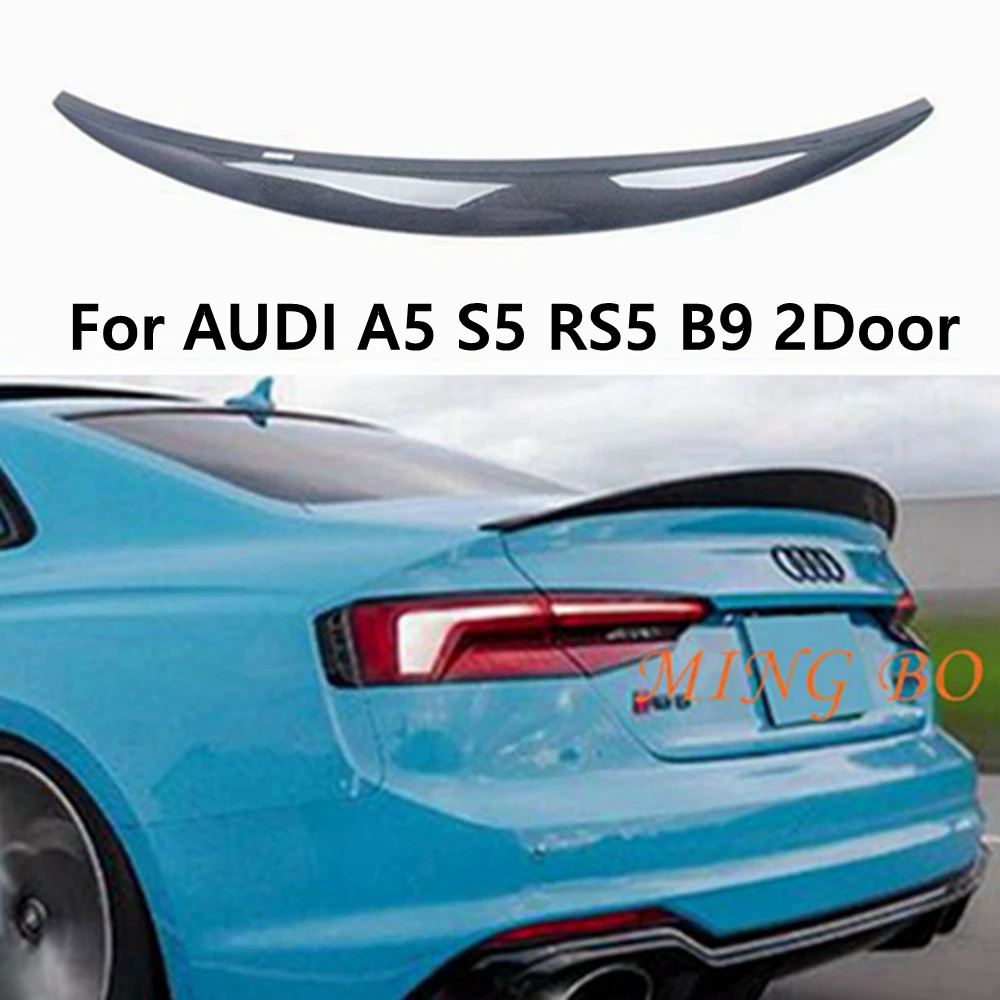 

For AUDI A5 S5 RS5 B9 2Door Sportback HK Style Carbon fiber Rear Spoiler Trunk wing 2017-2021 FRP Forged carbon