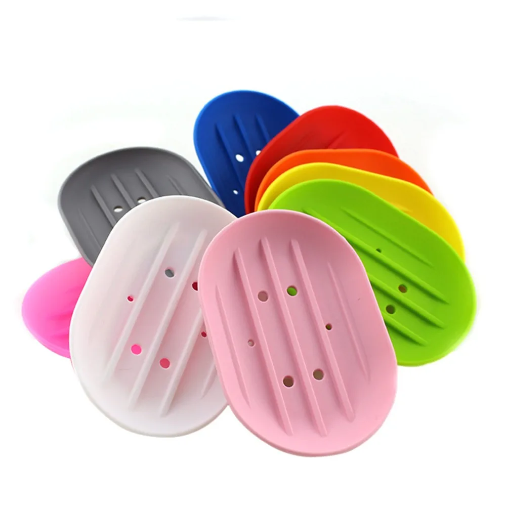 Durable Silicone Soap Dishes Self Draining Multipurpose Soap Holder Easy to Clean Soap Storage Rack Bathroom