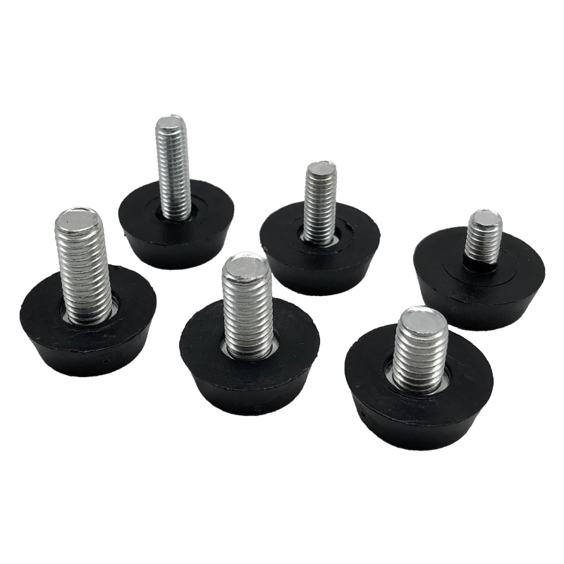 M6M8 PE Black/white Three Wire Screw Adjustable Foot Pad Table Chair Balck Leveling Foot Pad Furniture Leg Anti-Shock Protection