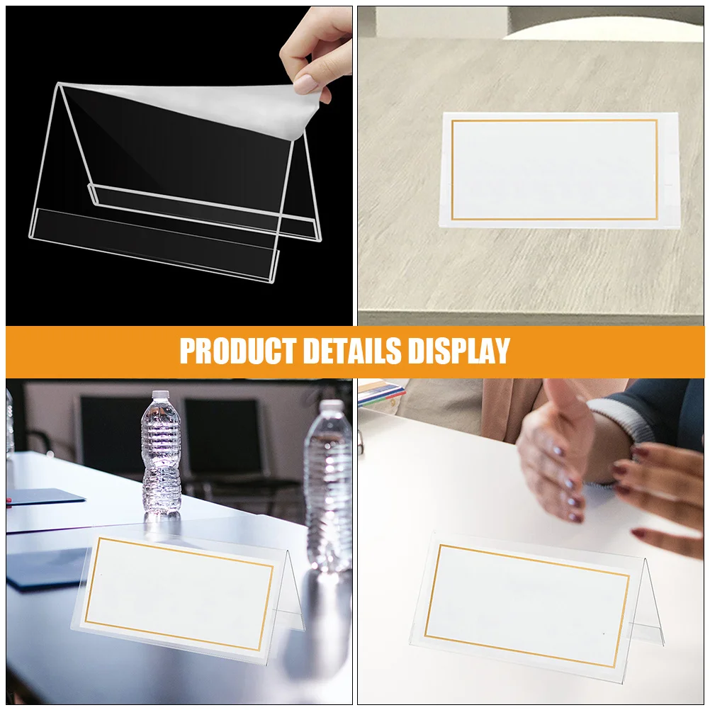 

10pcs Acrylic Table Number Holders Resistant For Wedding Sign Stand Seating Display Multi-Function Place Cards Desk