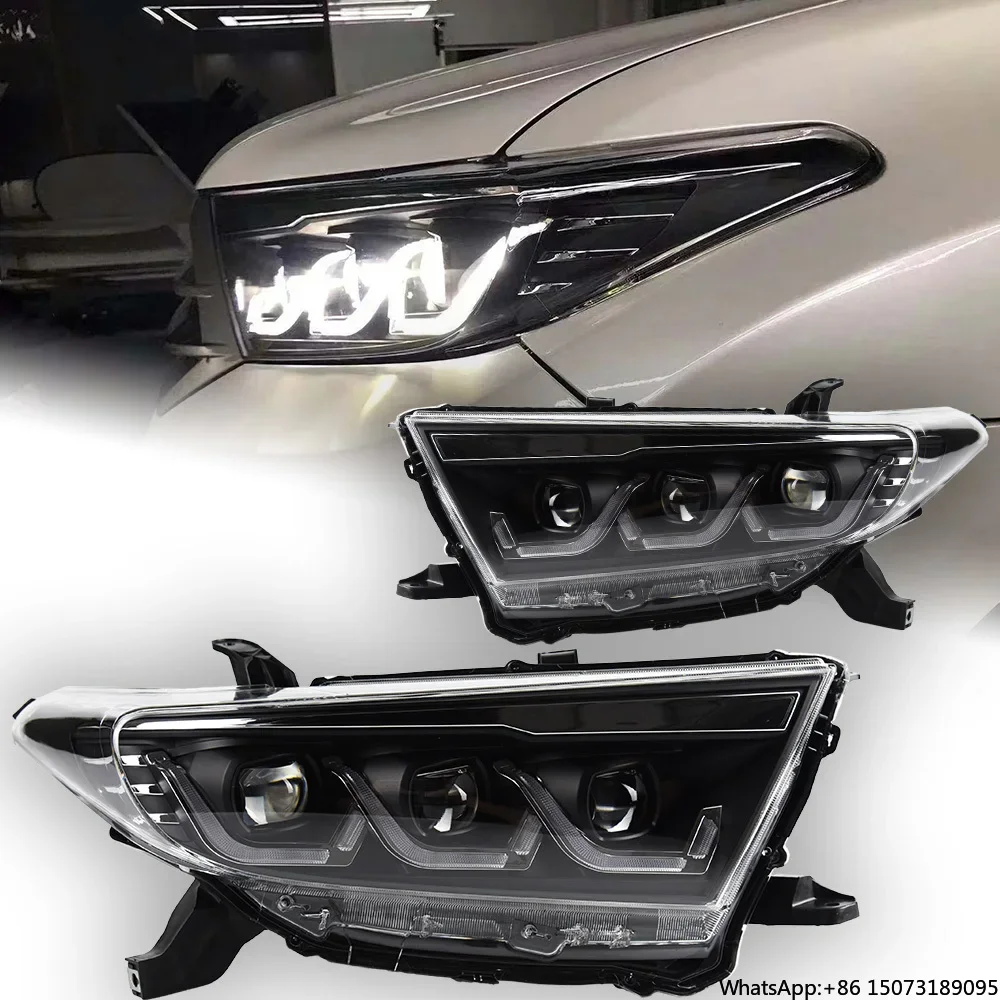 

Car Lights for Highlander Headlight Projector Lens 2012-2014 Dynamic Signal Head Lamp LED Headlights Drl Auto Accessories