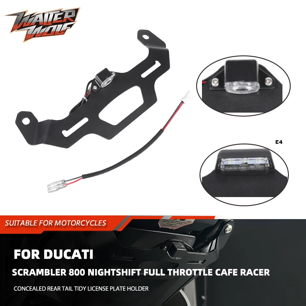 

Мотоциклетный хвост, аккуратное крыло, элиминатор для Ducati Scrambler 800, ночной спуск, полный дроссель, кафе Racer, скрытый держатель номерного знака