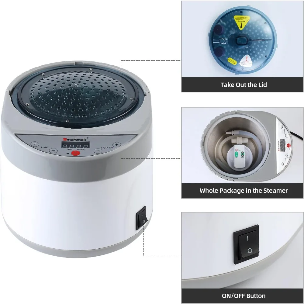 مكواة بخار الساونا، مولد وعاء بخار محمول 4 لتر مع جهاز تحكم عن بعد، آلة سبا مع شاشة عرض مؤقت - جديد #5