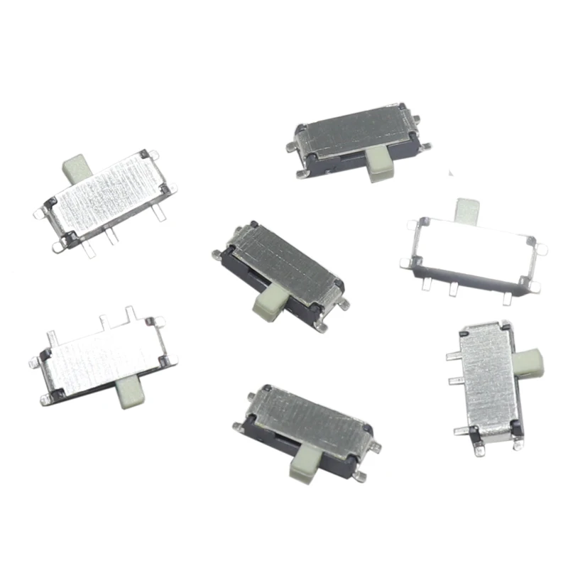 【200-50PCS】micro slide switch power supply switch small pull switch 7 p 7 needle miniature toggle switch MSK12C02