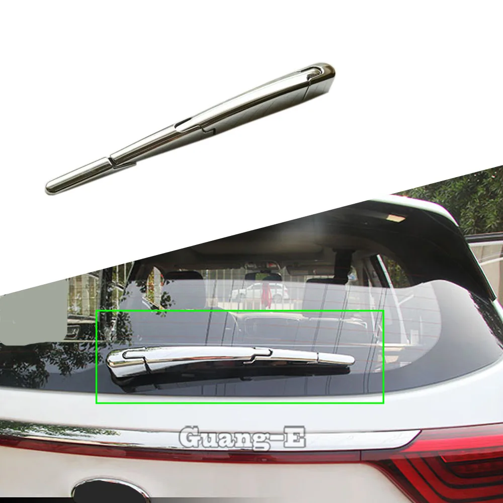 Car Sticker Trim ABS Chrome Rear Glass Wiper Nozzle Cover Tail Window Frame Lamp 3PCs For Kia Sportage KX5 2019 2020 2021 2022